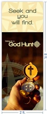 The Going on a God Hunt Vertical Banner (2 x 5)